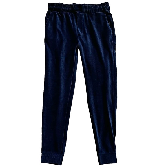 Zara Pants - ZARA NWT Navy Corduroy Drawstring Waist Pants Size Large Minimalist Contemporary